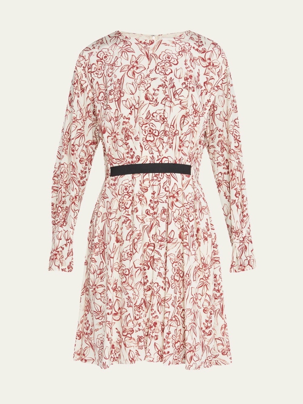Women’s Jason Wu  designer floral Pleated Silk Mini Dress floral size 12